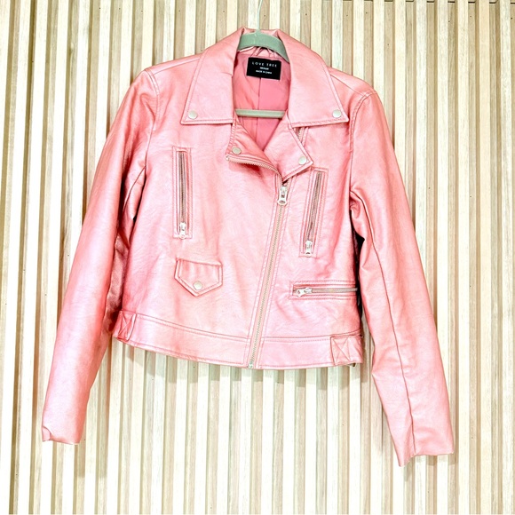 Love Tree Jackets & Blazers - Love Tree Pink Leather Jacket